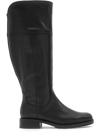 Bottes en cuir lisse