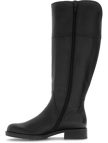 Bottes en cuir lisse