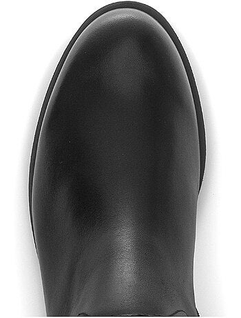 Bottes en cuir lisse