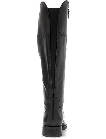 Bottes en cuir lisse
