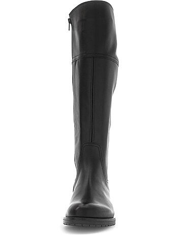 Bottes en cuir lisse