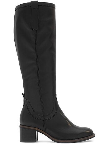 Bottes en cuir lisse