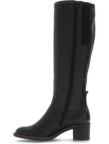 Bottes en cuir lisse