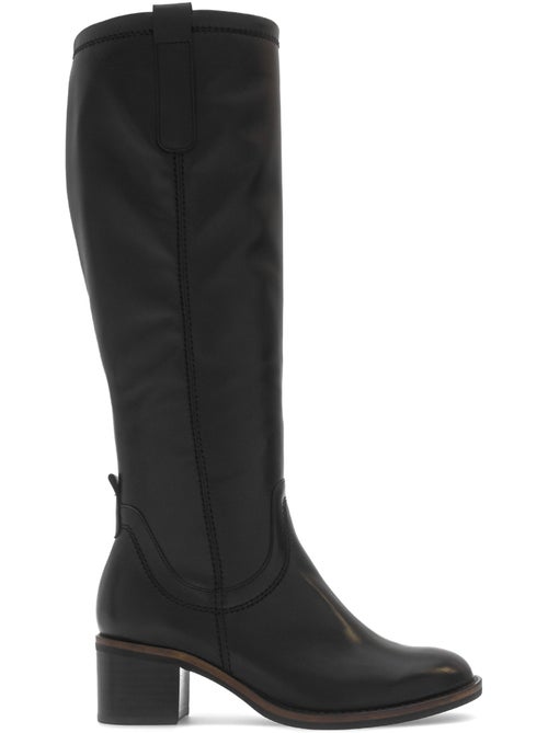 Bottes  en cuir lisse - Kiabi
