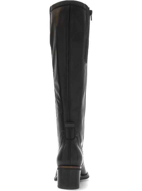 Bottes  en cuir lisse - Kiabi