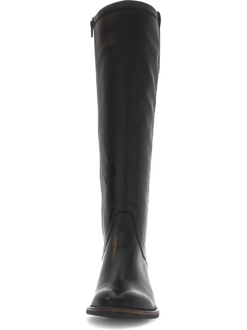 Bottes  en cuir lisse - Kiabi