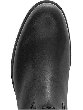 Bottes en cuir lisse