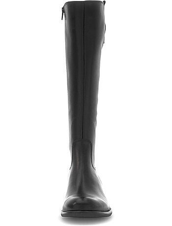 Bottes en cuir lisse