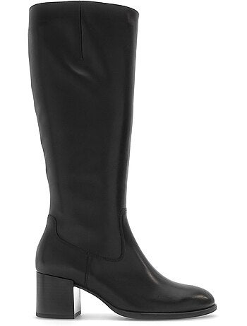 Bottes en cuir lisse