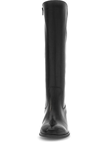 Bottes en cuir lisse