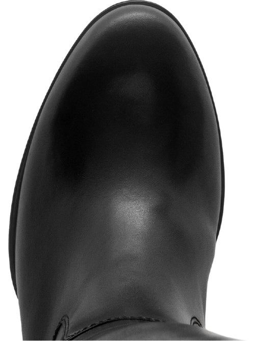 Bottes  en cuir lisse - Kiabi
