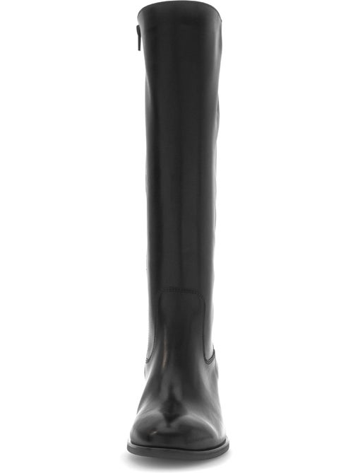 Bottes  en cuir lisse - Kiabi