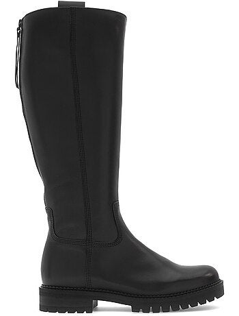 Bottes en cuir lisse
