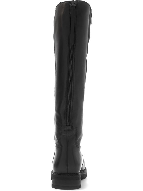Bottes  en cuir lisse - Kiabi