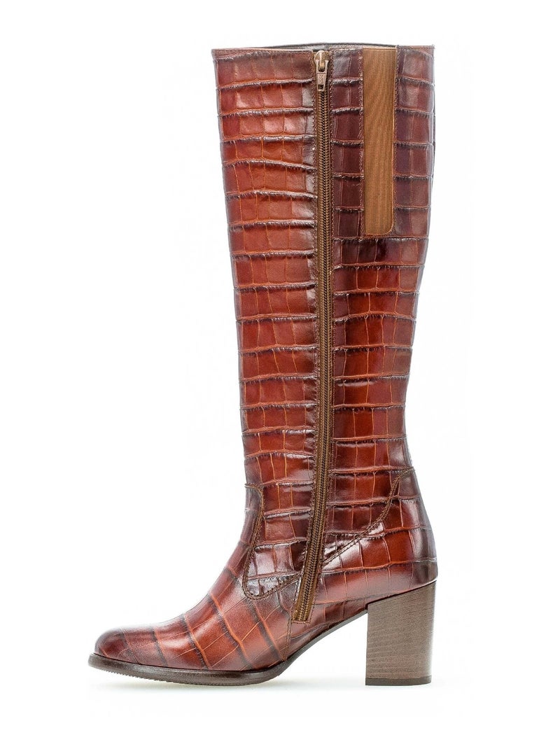 Bottes  en cuir Marron - Kiabi