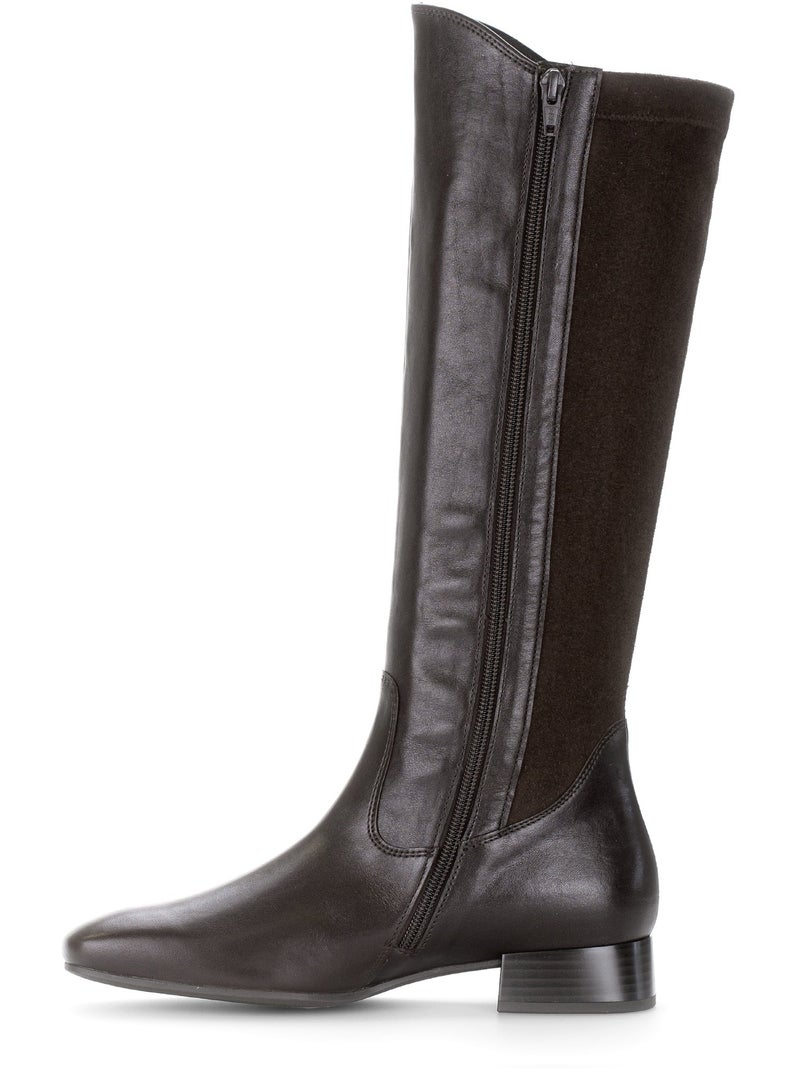 Bottes  en cuir Marron - Kiabi