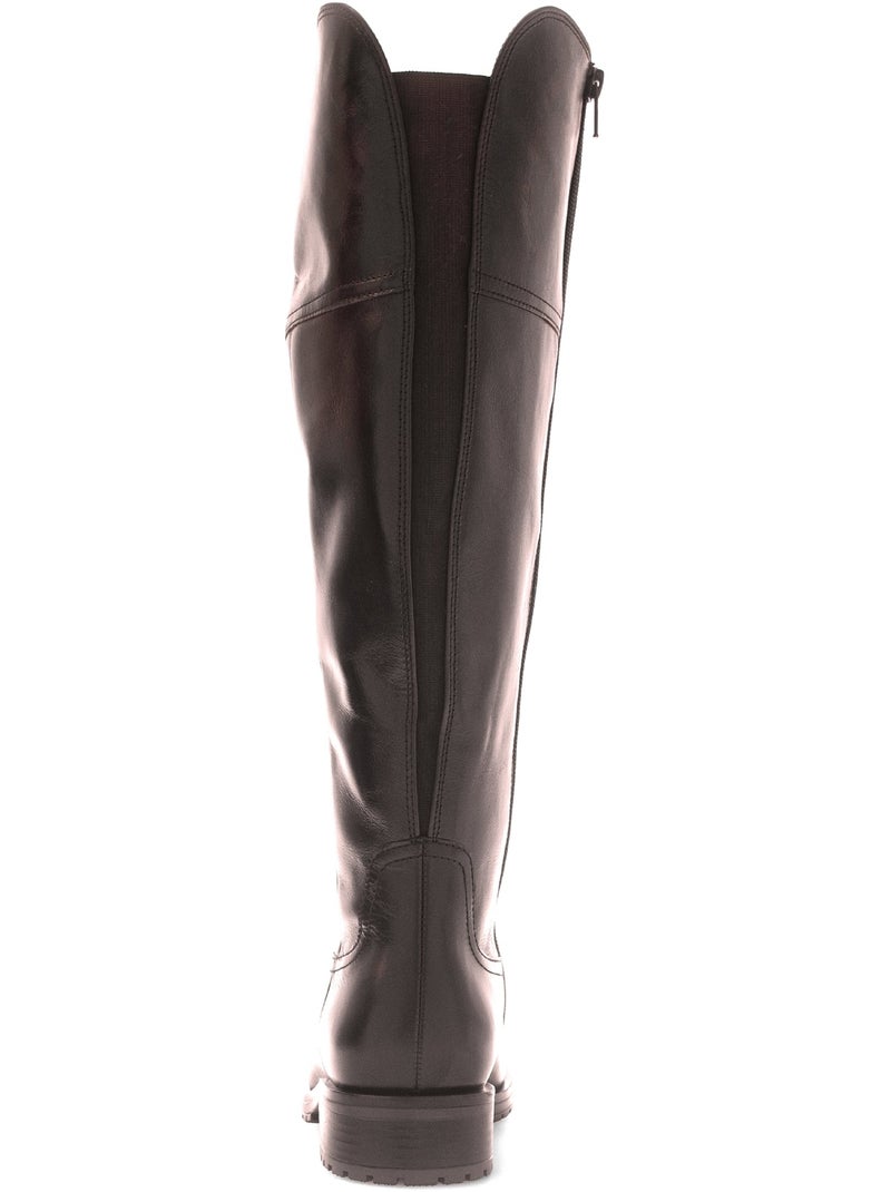 Bottes  en cuir Marron - Kiabi