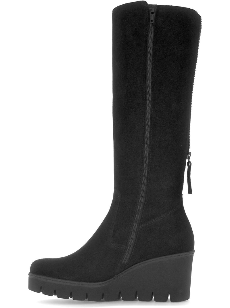 Bottes  en cuir Noir Noir - Kiabi