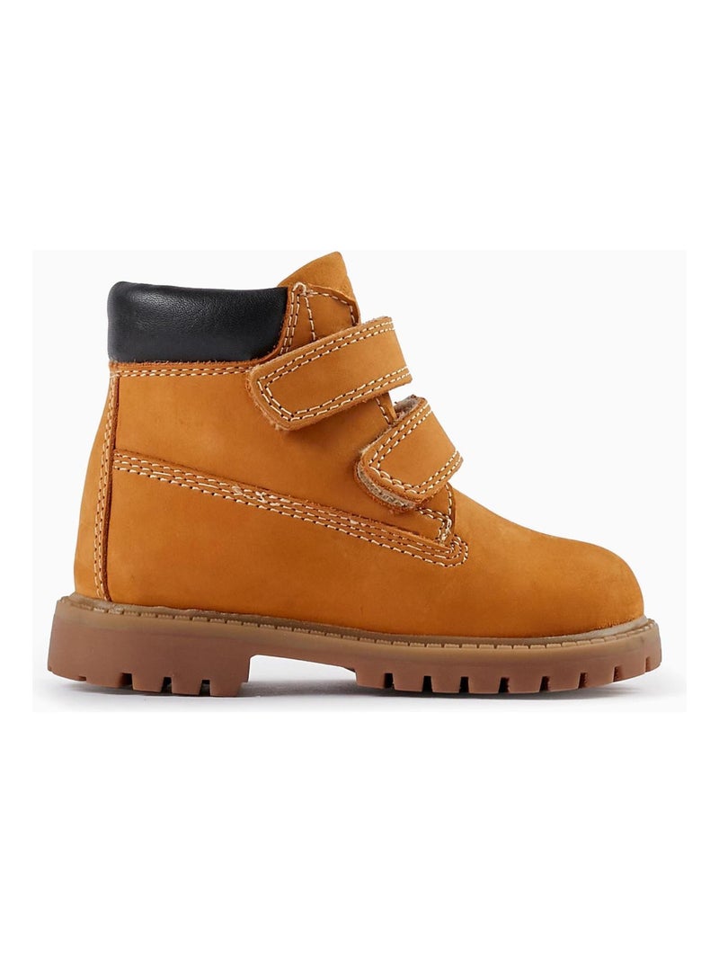 Bottes en cuir pour bébé garçon   ROYALS OFF DUTY Beige foncé - Kiabi