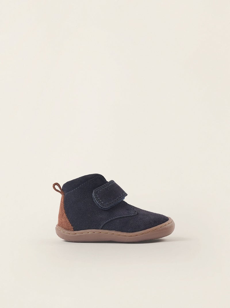 Bottes en Cuir Suédé Bleu - Kiabi