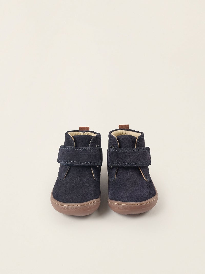 Bottes en Cuir Suédé Bleu - Kiabi