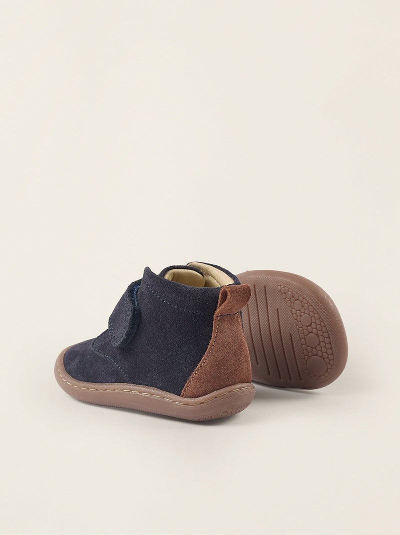 Bottes en Cuir Suédé Bleu - Kiabi