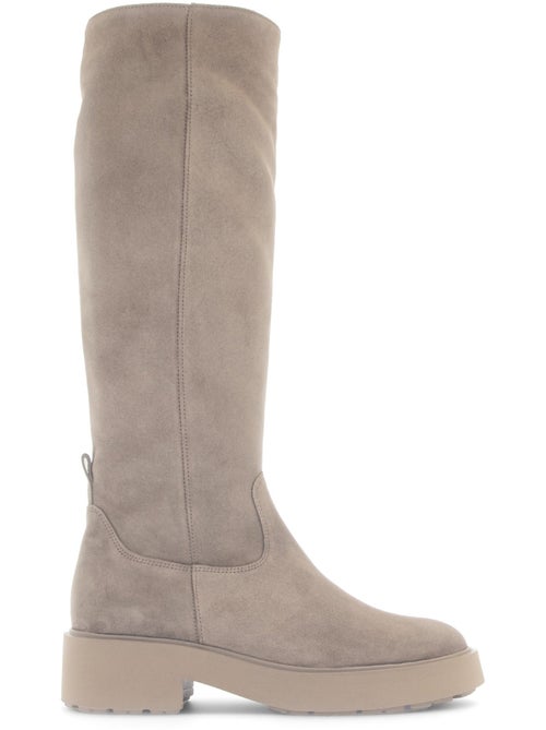 Bottes  en cuir velours - Kiabi