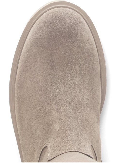 Bottes  en cuir velours - Kiabi