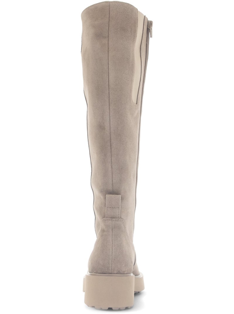 Bottes  en cuir velours Beige - Kiabi