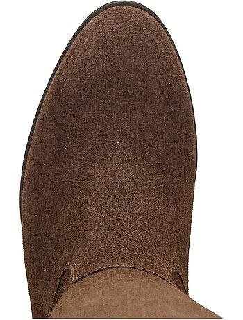 Bottes en cuir velours