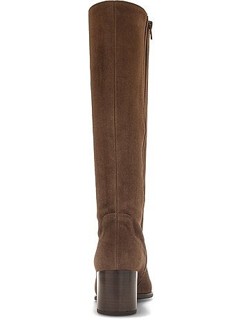 Bottes en cuir velours