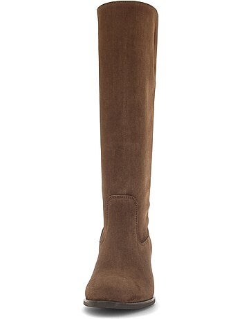 Bottes en cuir velours