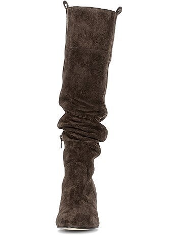 Bottes en cuir velours