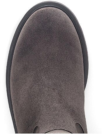 Bottes en cuir velours