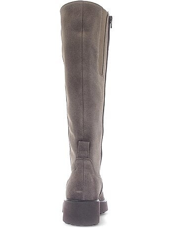 Bottes en cuir velours