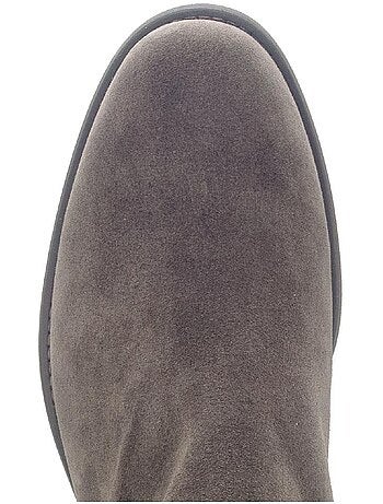 Bottes en cuir velours