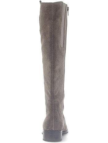 Bottes en cuir velours