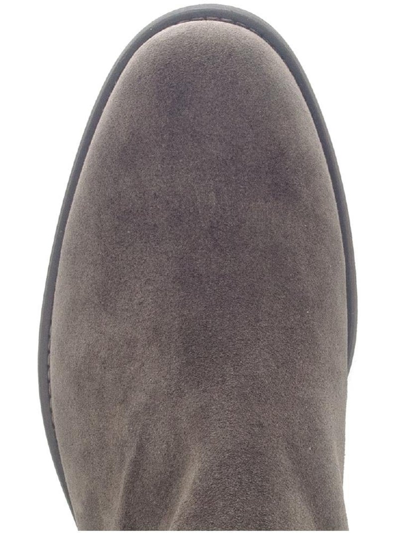 Bottes  en cuir velours Marron - Kiabi