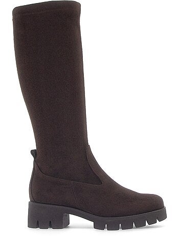 Bottes en cuir velours
