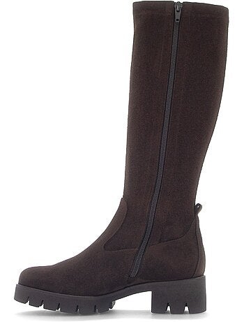 Bottes en cuir velours