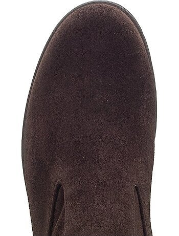 Bottes en cuir velours