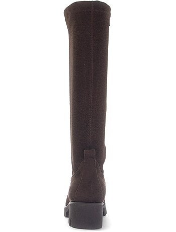 Bottes en cuir velours