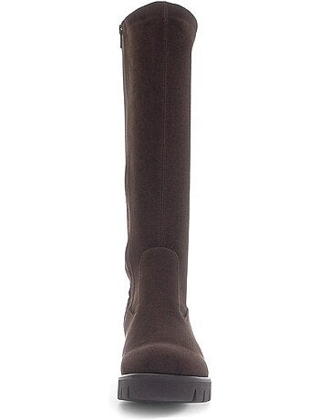 Bottes en cuir velours