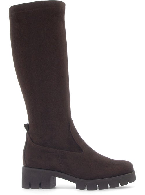 Bottes  en cuir velours - Kiabi