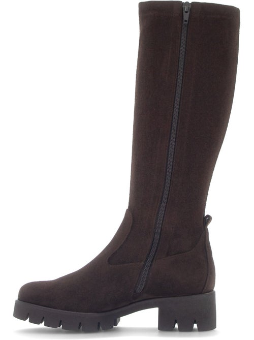Bottes  en cuir velours - Kiabi