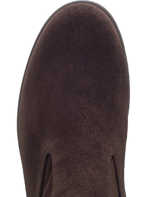 Bottes  en cuir velours - Kiabi