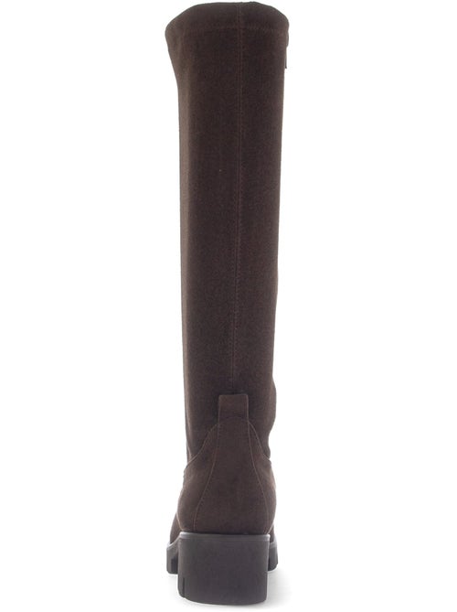 Bottes  en cuir velours - Kiabi