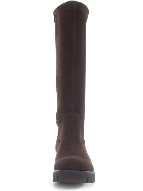 Bottes  en cuir velours - Kiabi