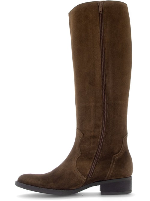 Bottes en cuir velours - Kiabi Bottes en cuir velours - Kiabi