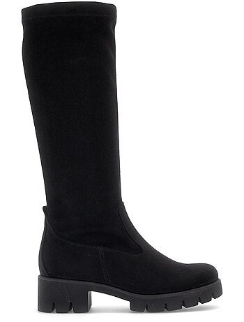 Bottes en cuir velours